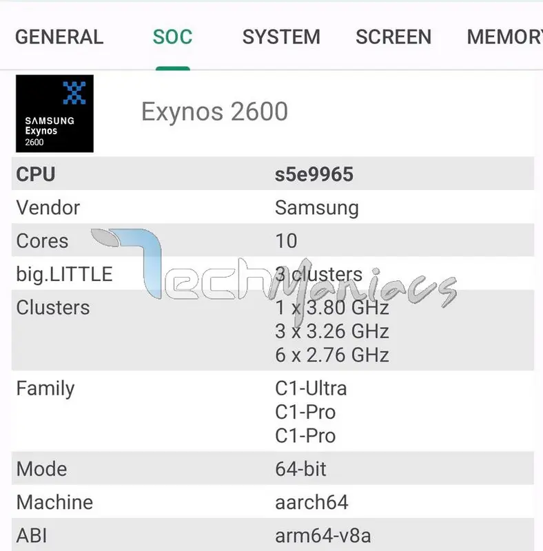 Infos chipset Snapdragon 8 Elite Gen 5 vs Exynos 2600